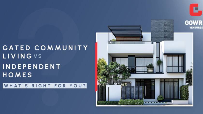 Modern luxury villa comparing gated community living vs independent homes by Gowra Ventures