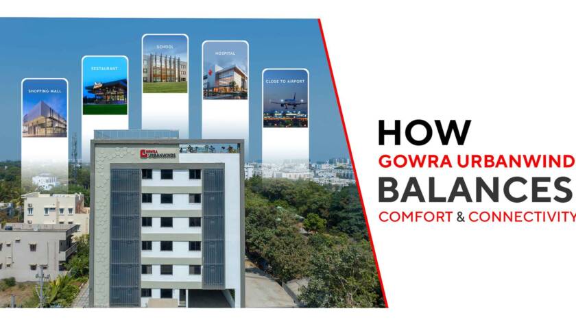 Gowra Urbanwinds apartment in Hyderabad near shopping mall, school, hospital and airport connectivity.