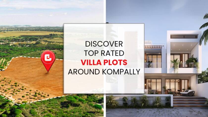 Aerial villa plots and luxury home in Kompally