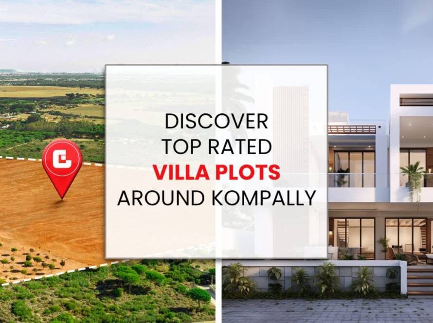 Aerial villa plots and luxury home in Kompally